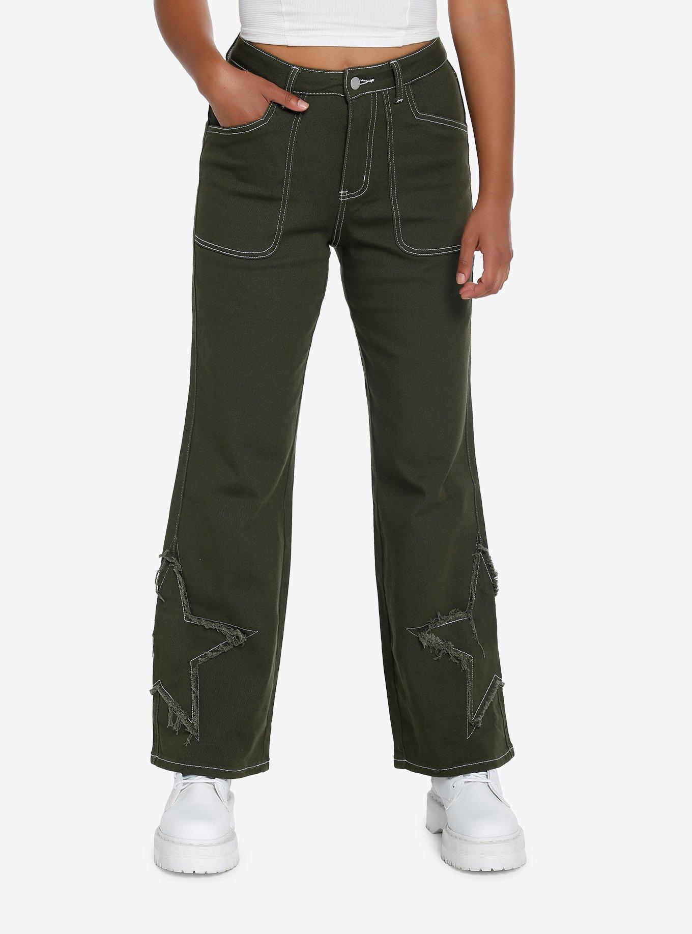 FULL TILT Contrast Stitch Womens Cargo Pants