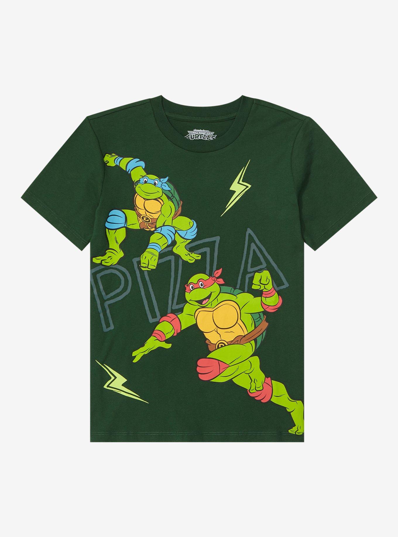 Teenage Mutant Ninja Turtles Characters Pizza Youth T-Shirt - BoxLunch Exclusive, MULTI, hi-res