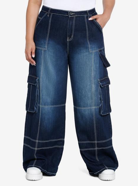 【Anyone more】Kanon Washing Denim Wide Pants Vintage Washing Wide Leg Denim Pants CN14 - Korean Women's