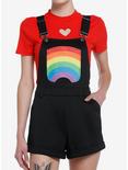 Rainbow Black Shortalls, RAINBOW, hi-res