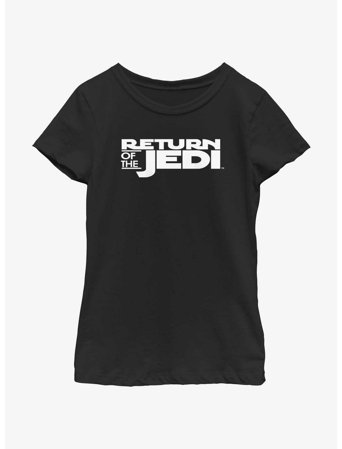 Star Wars Return Of The Jedi Logo Youth Girls T-Shirt, BLACK, hi-res