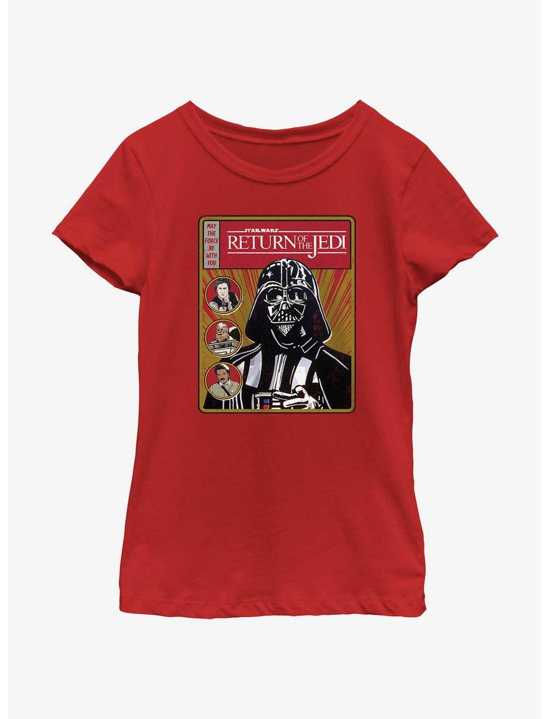 Star Wars Return Of The Jedi Vader Cover Youth Girls T-Shirt, RED, hi-res