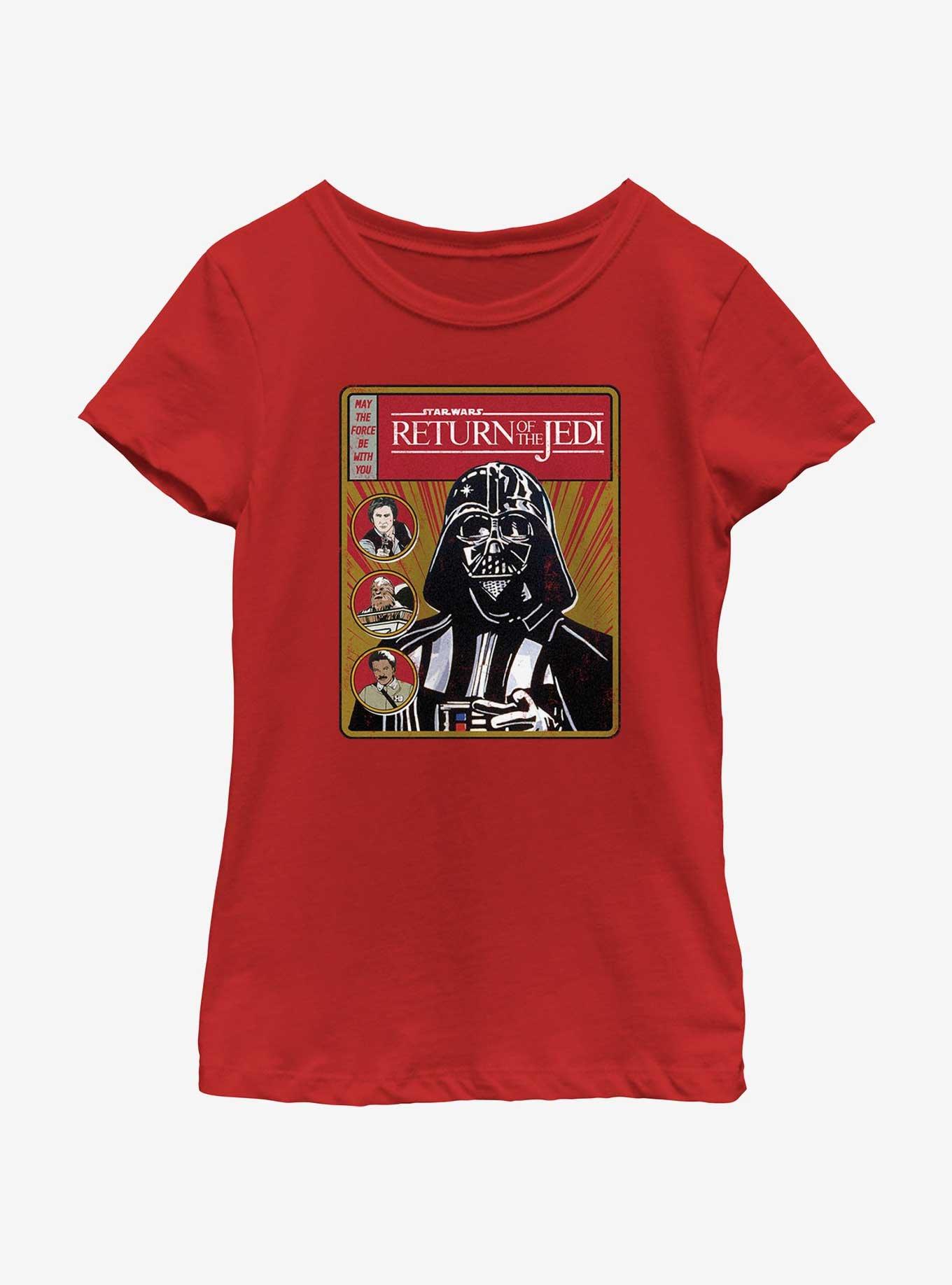 Star Wars Return Of The Jedi Vader Cover Youth Girls T-Shirt, , hi-res