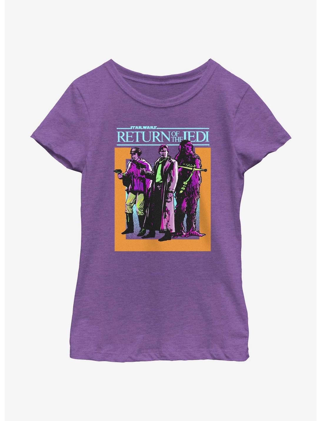 Star Wars Return Of The Jedi Comic Cover Youth Girls T-Shirt, PURPLE BERRY, hi-res