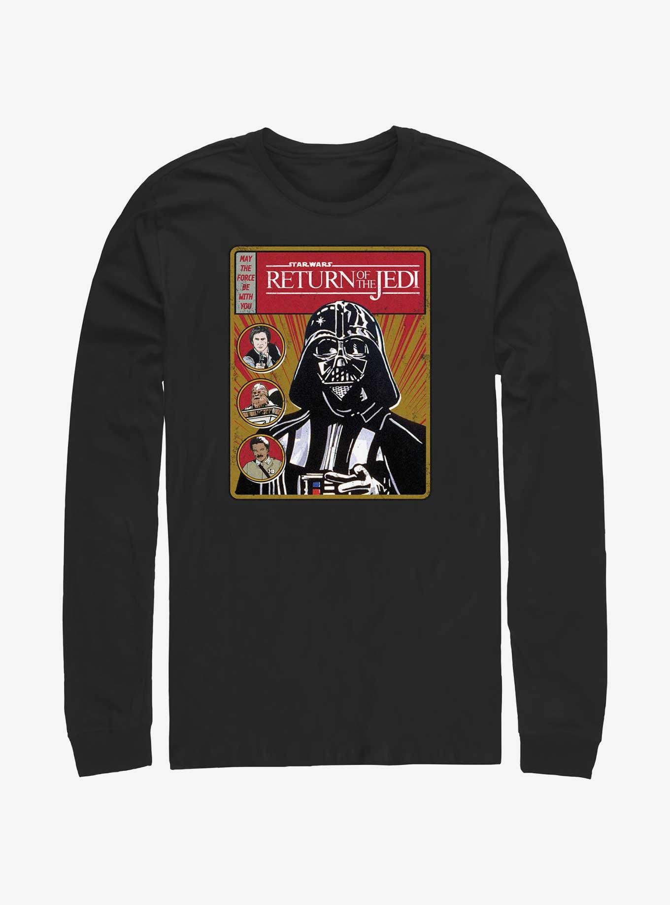 Star Wars Return Of The Jedi Vader Cover Long-Sleeve T-Shirt, BLACK, hi-res
