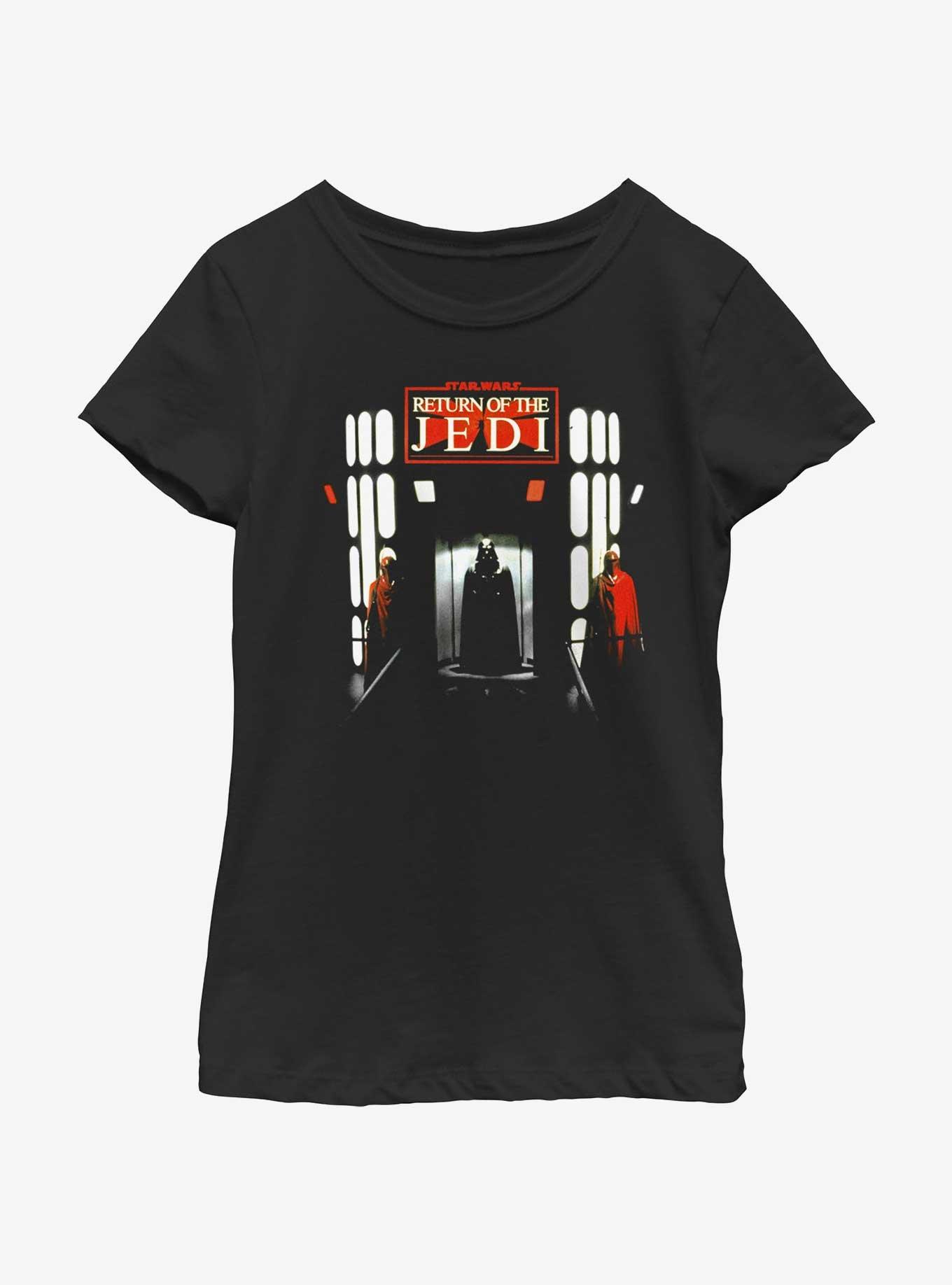 Star Wars Return Of The Jedi Scene Poster Youth Girls T-Shirt, BLACK, hi-res