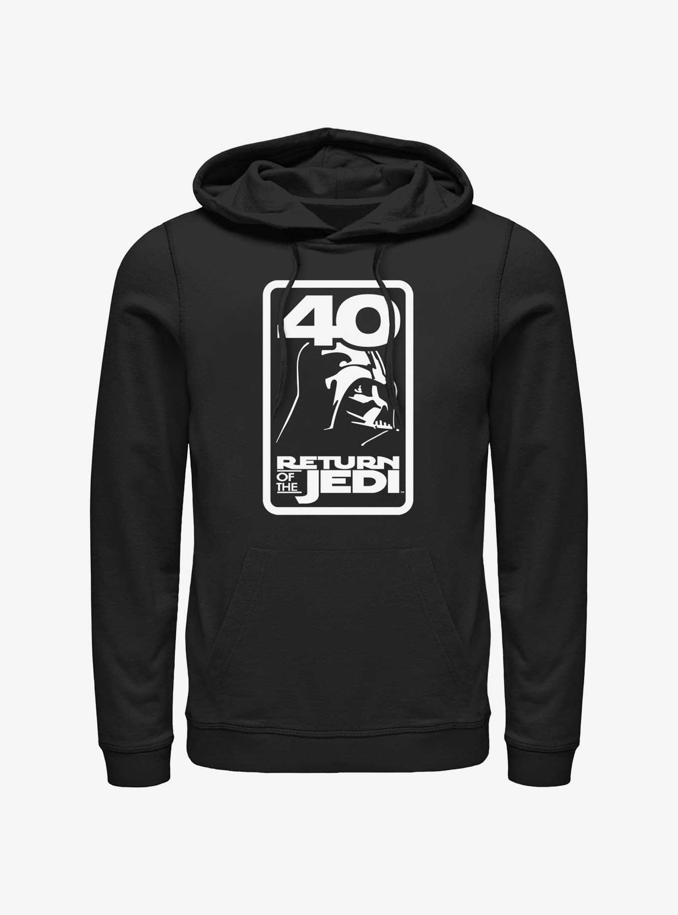 Star Wars Return Of The Jedi 40th Anniversary Badge Hoodie, BLACK, hi-res view 1