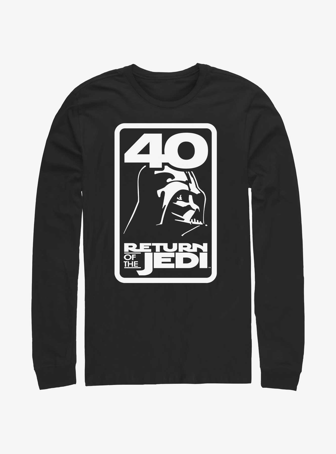 Star Wars Return Of The Jedi 40th Anniversary Badge Long-Sleeve T-Shirt, BLACK, hi-res