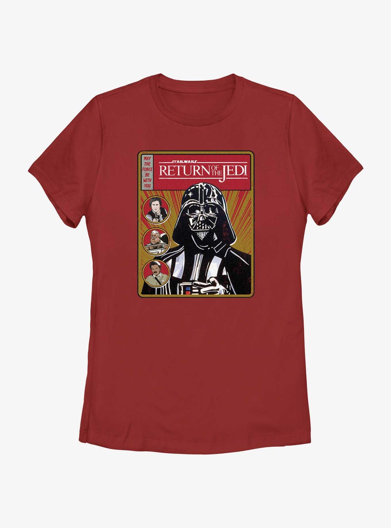 Star Wars Return Of The Jedi Vader Cover Womens T-Shirt, RED, hi-res