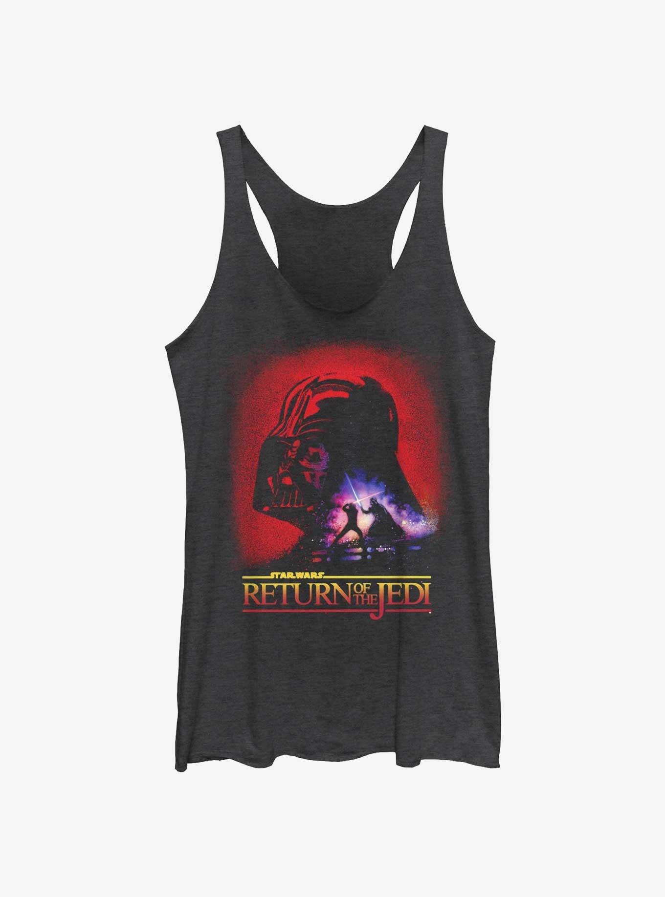 Star Wars Return Of The Jedi Duel Womens Tank Top, BLK HTR, hi-res