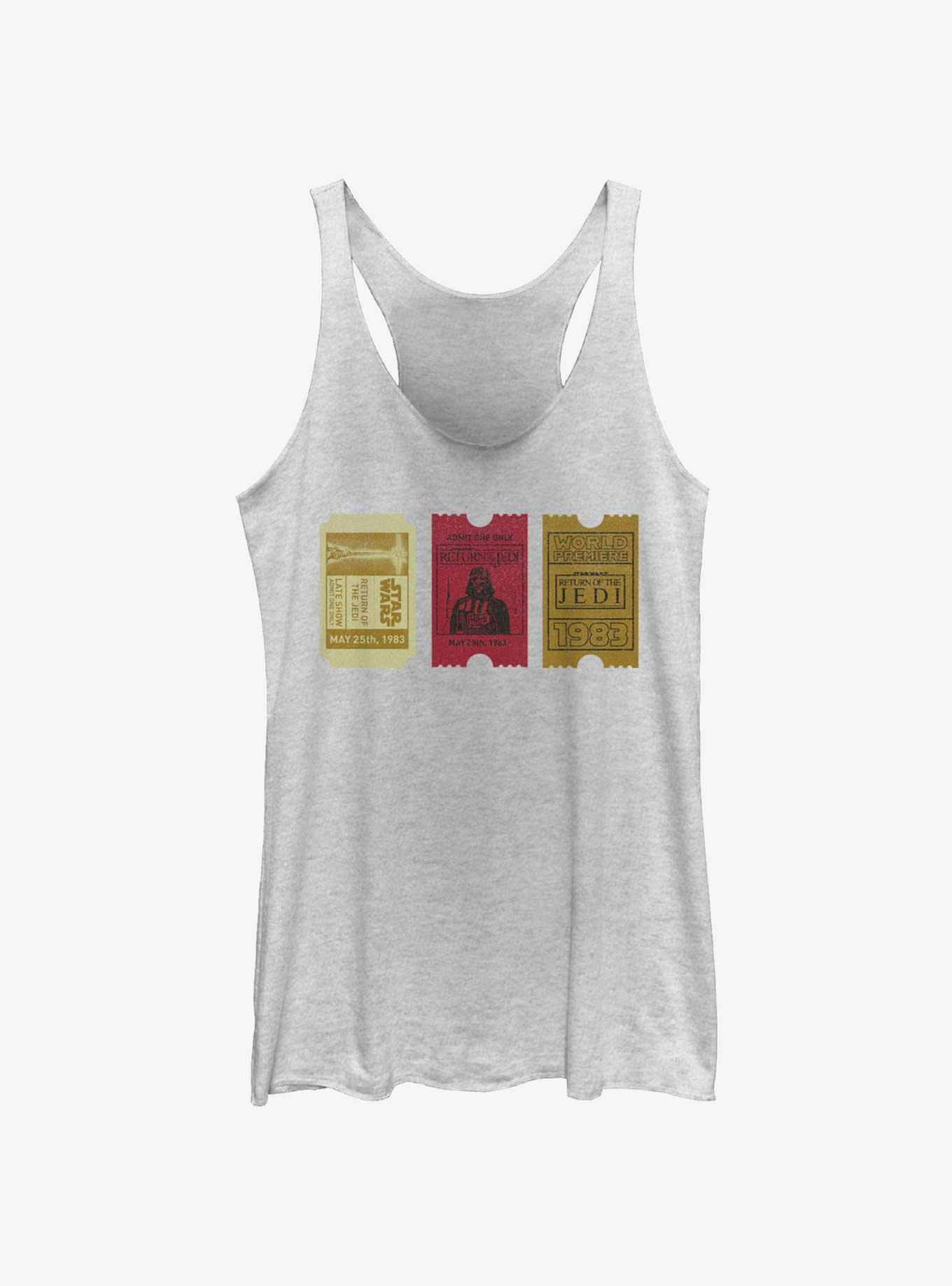 Star Wars Return Of The Jedi Movie Ticket Stubs Print Womens Tank Top, , hi-res