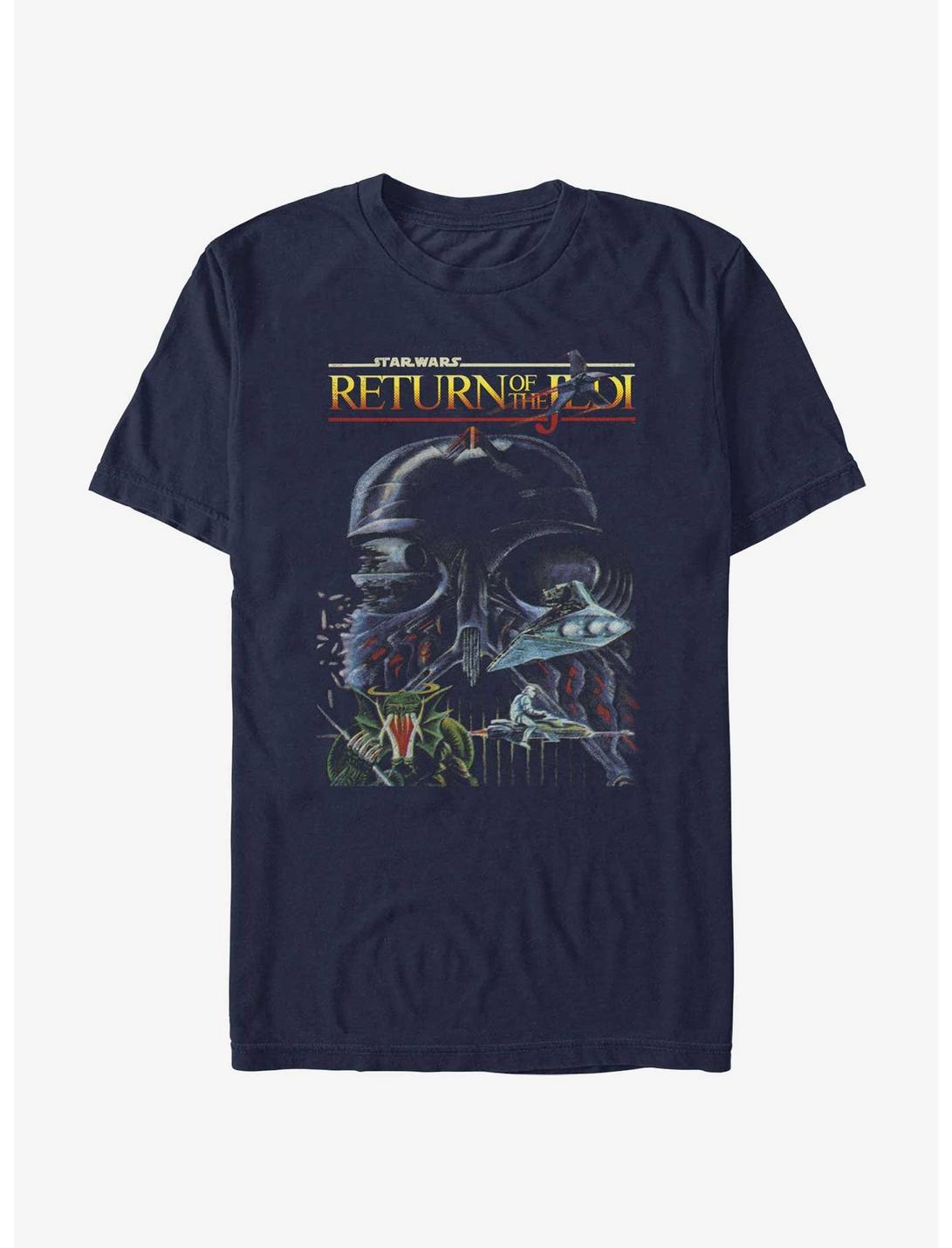 Star Wars Return Of The Jedi Concept Art Poster T-Shirt, NAVY, hi-res