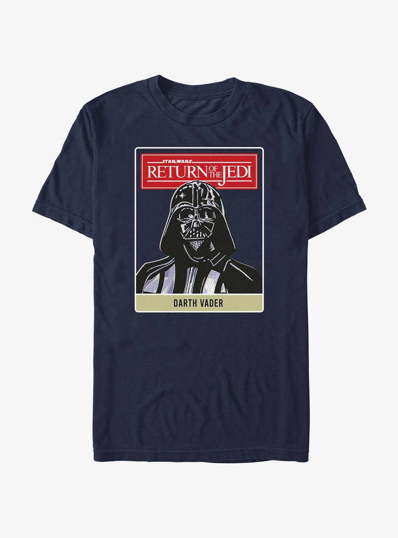 Star Wars Return Of The Jedi Darth Vader Badge T-Shirt, NAVY, hi-res