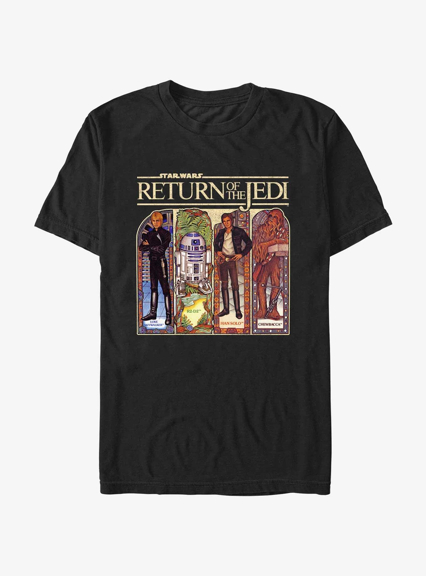 Star Wars Return Of The Jedi Stained Glass Characters T-Shirt, , hi-res