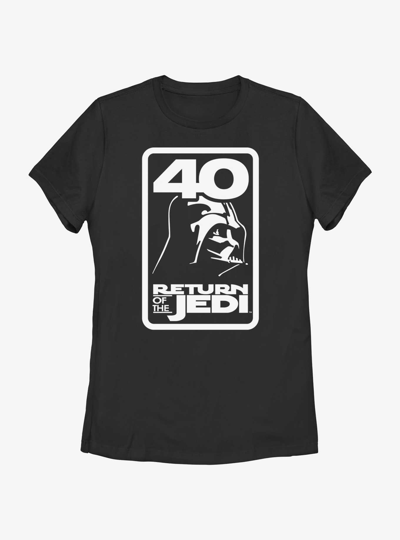 Star Wars Return Of The Jedi 40th Anniversary Badge Womens T-Shirt, BLACK, hi-res