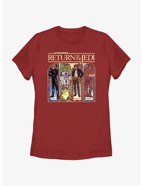 Star Wars Return Of The Jedi Stained Glass Characters Womens T-Shirt, , hi-res