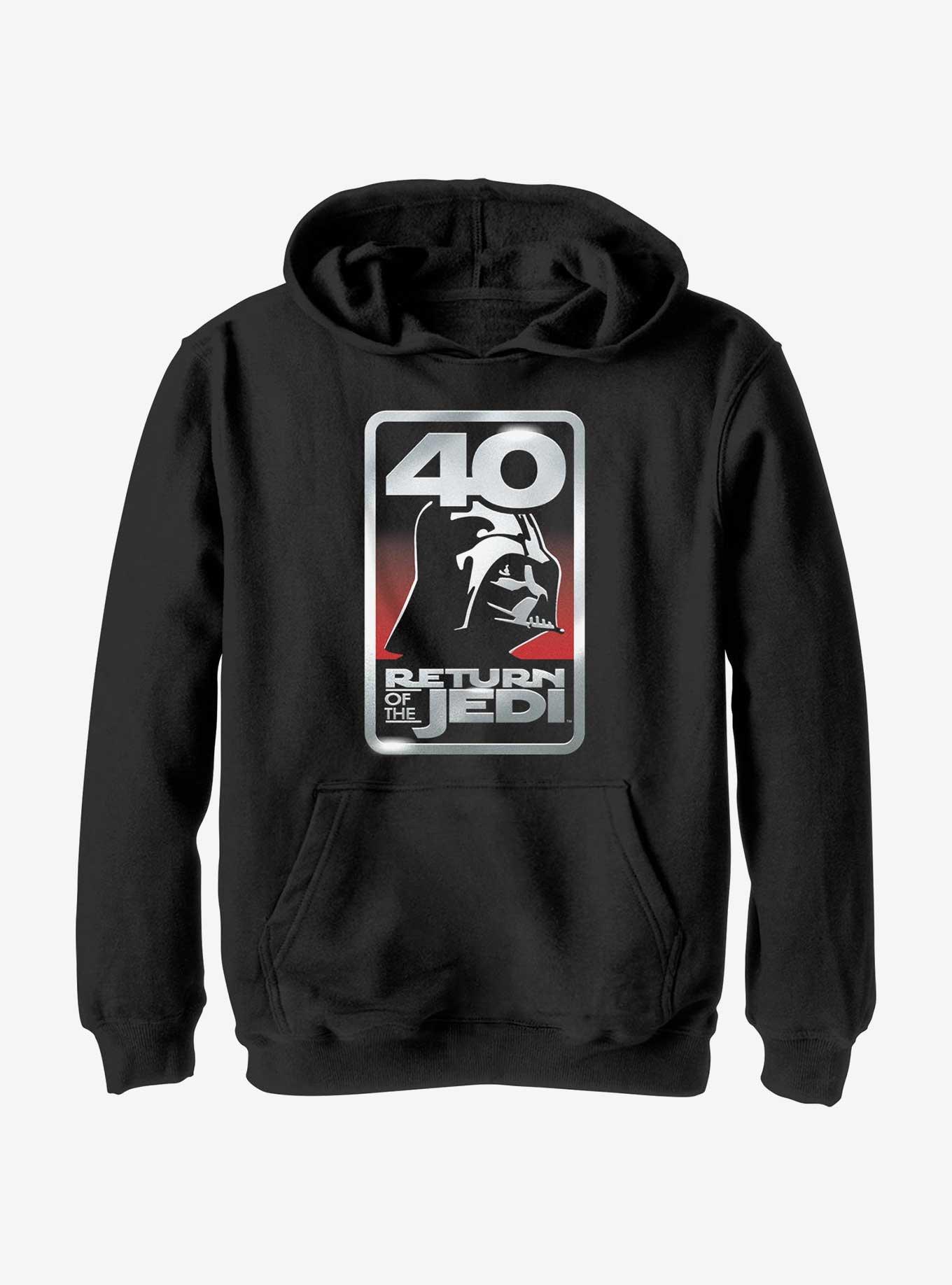 Star Wars Return Of The Jedi 40th Anniversary Youth Hoodie, BLACK, hi-res