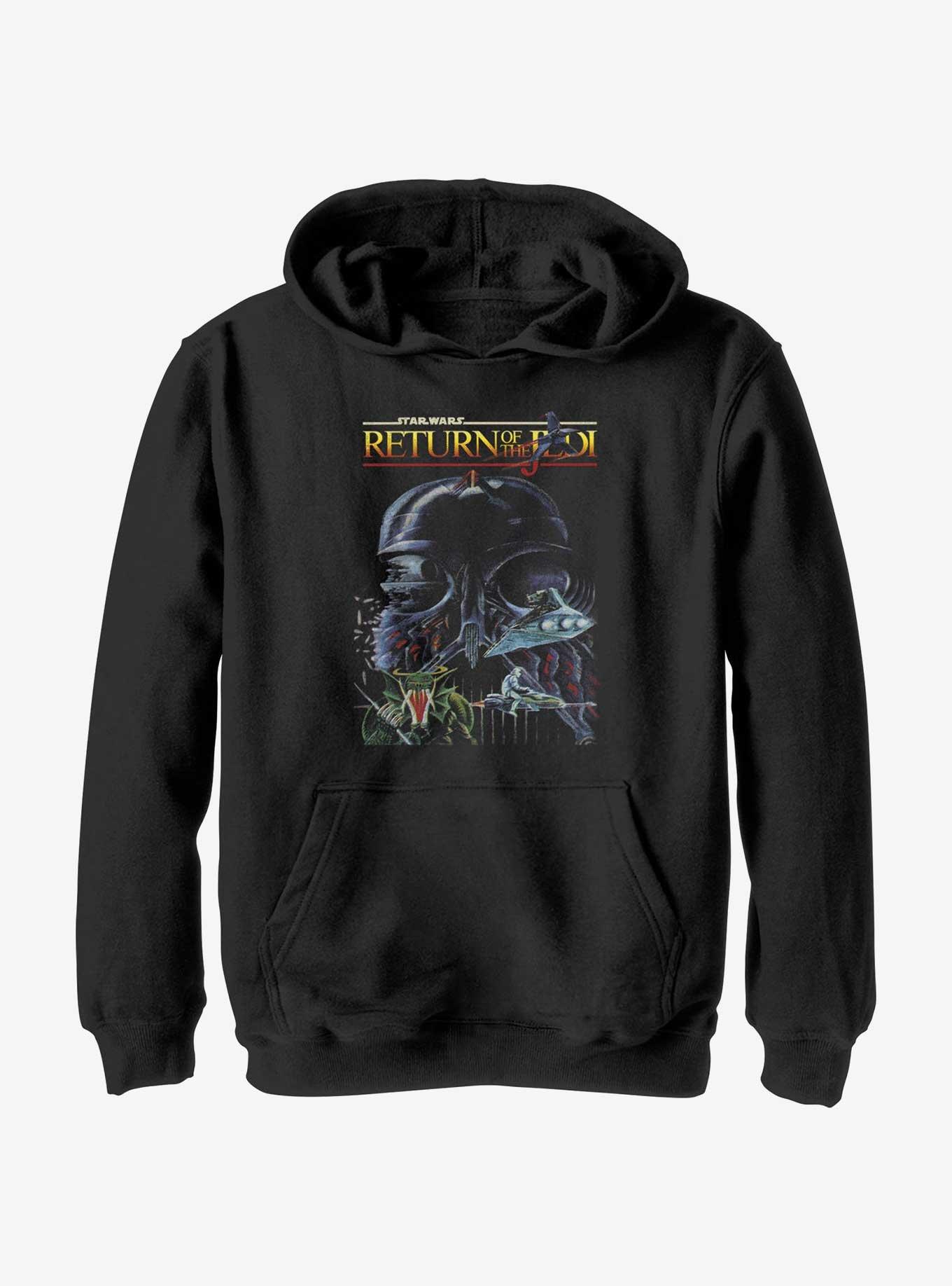 Star Wars Return Of The Jedi Concept Art Poster Youth Hoodie, BLACK, hi-res