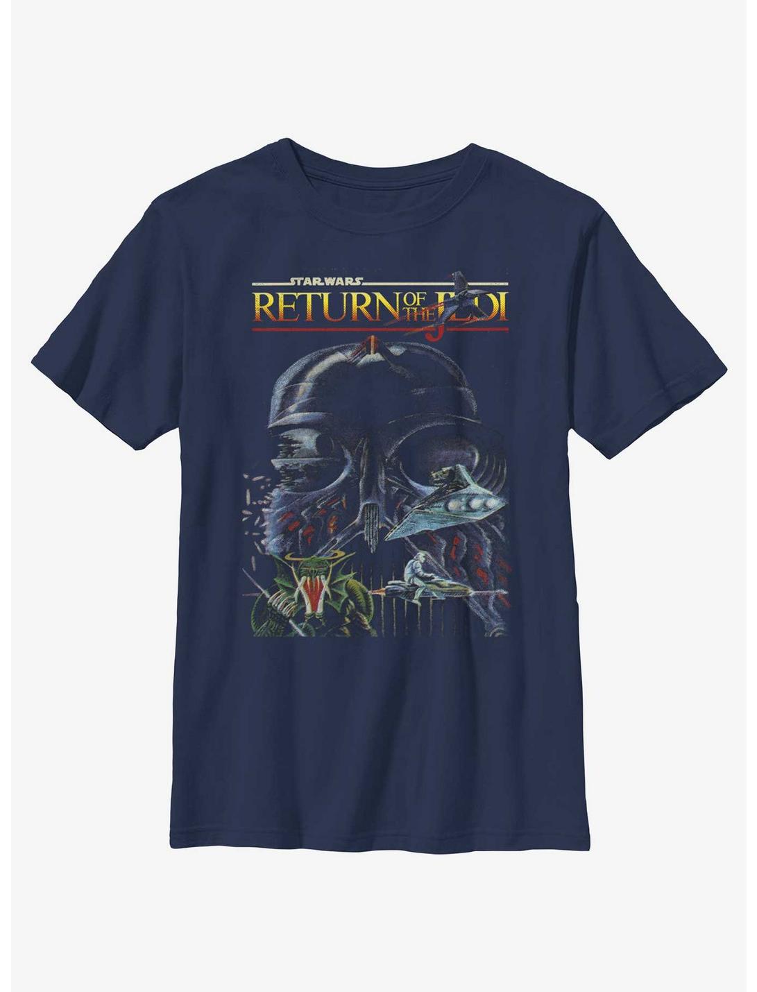 Star Wars Return Of The Jedi Concept Art Poster Youth T-Shirt, NAVY, hi-res