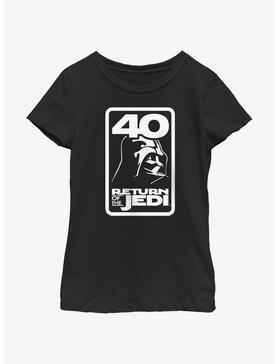 Star Wars Return Of The Jedi 40th Anniversary Badge Youth Girls T-Shirt, , hi-res