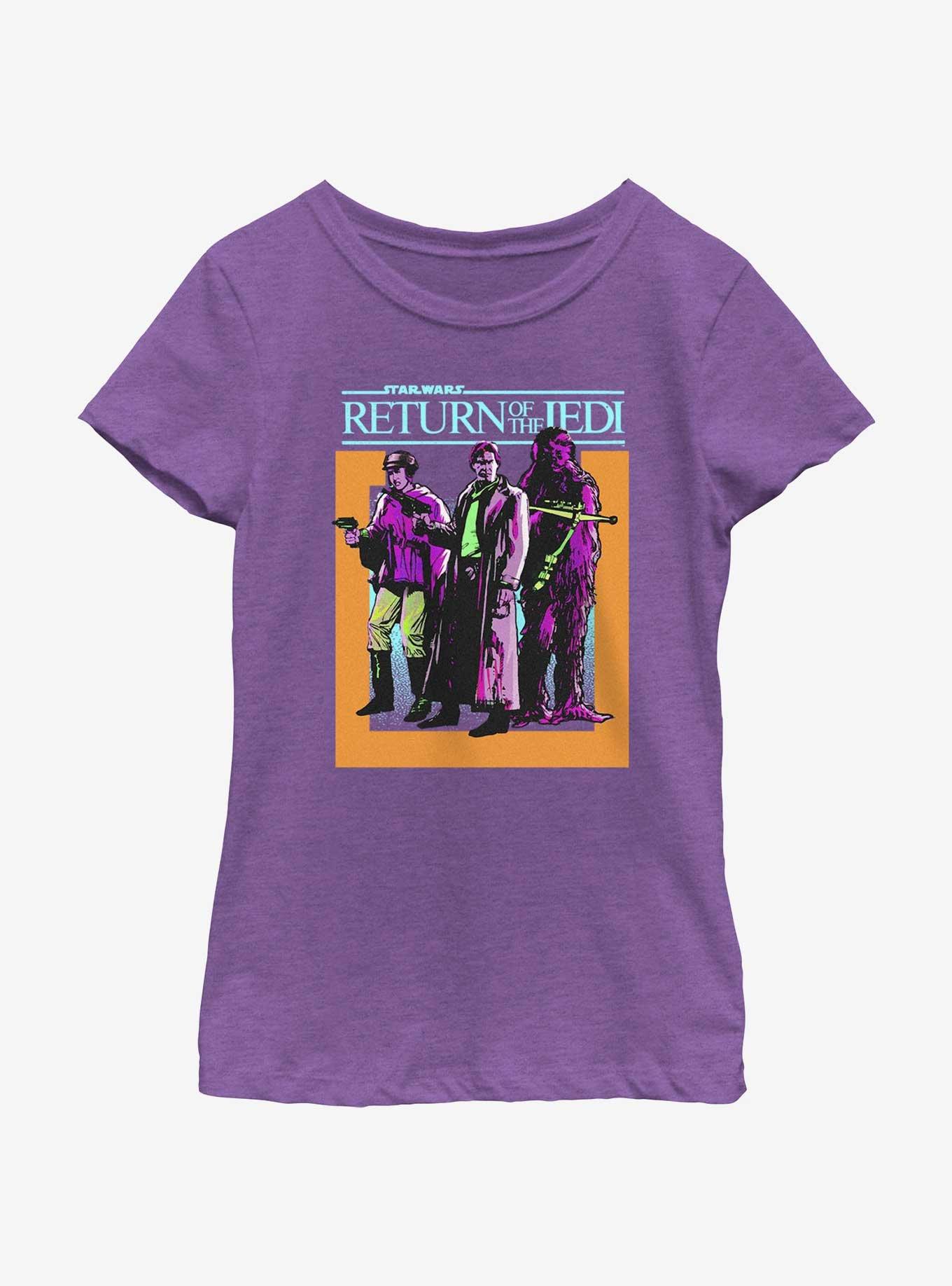 Star Wars Return Of The Jedi Comic Cover Youth Girls T-Shirt, PURPLE BERRY, hi-res