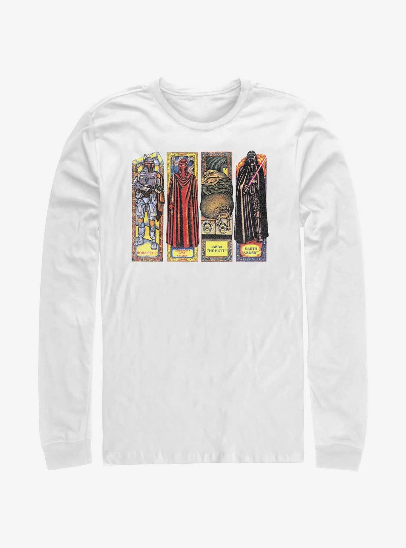 Star Wars Return Of The Jedi Stained Glass Character PanelsLong-Sleeve T-Shirt, WHITE, hi-res