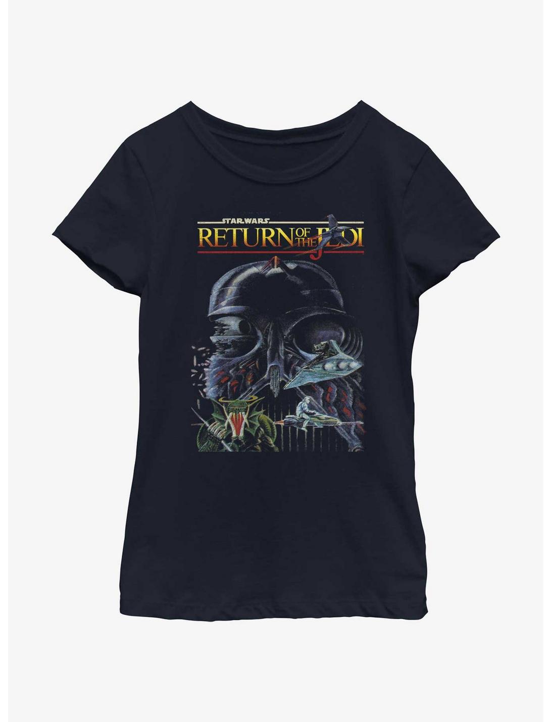 Star Wars Return Of The Jedi Concept Art Poster Youth Girls T-Shirt, NAVY, hi-res