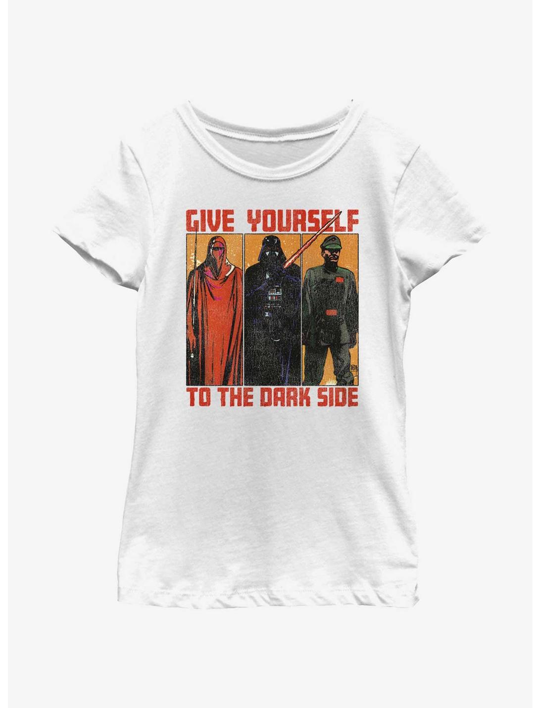 Star Wars Return Of The Jedi Give Yourself To The Dark Side Youth Girls T-Shirt, WHITE, hi-res