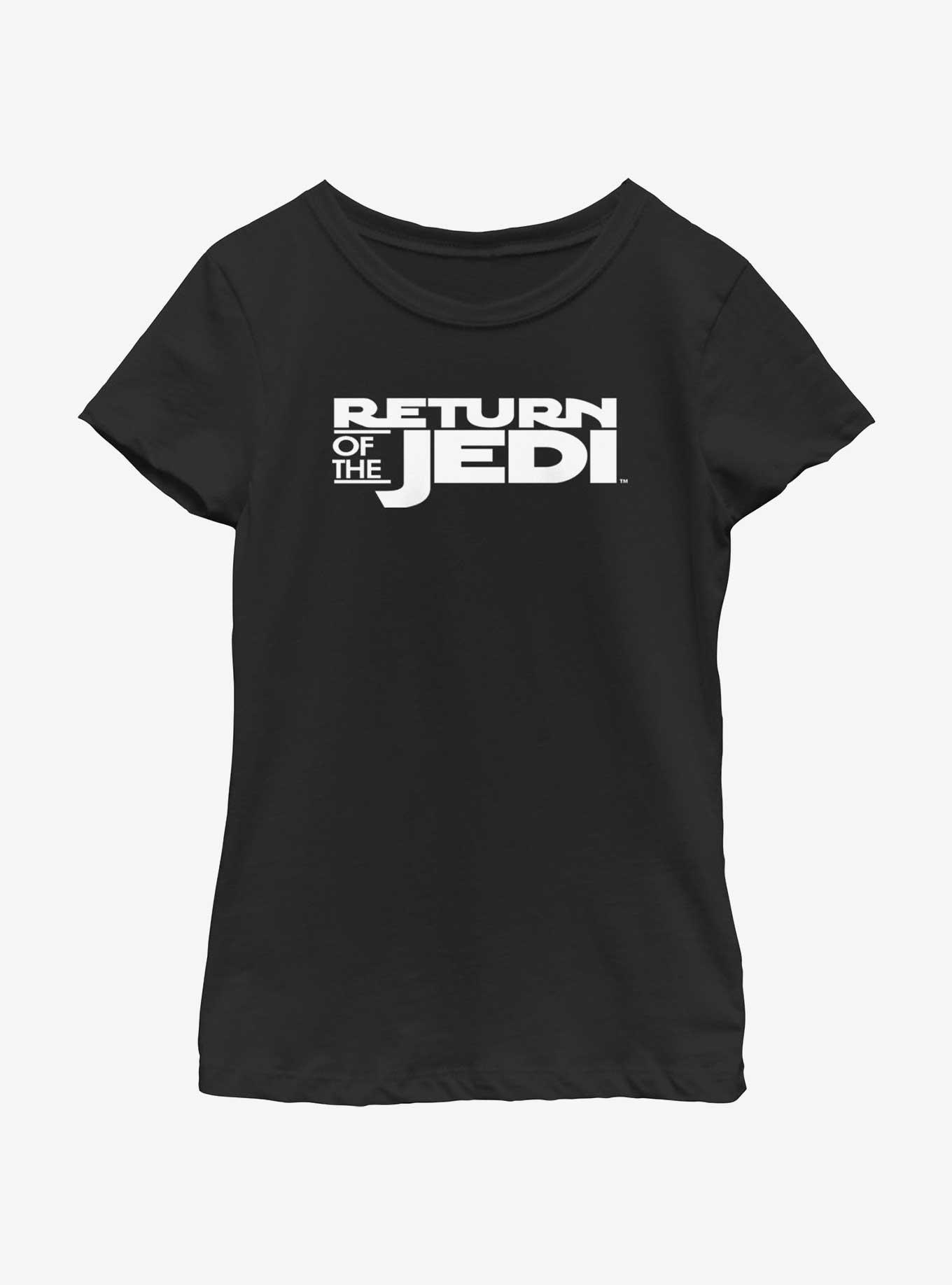 Star Wars Return Of The Jedi Logo Youth Girls T-Shirt, BLACK, hi-res