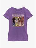 Star Wars Return Of The Jedi Stained Glass Characters Youth Girls T-Shirt, PURPLE BERRY, hi-res