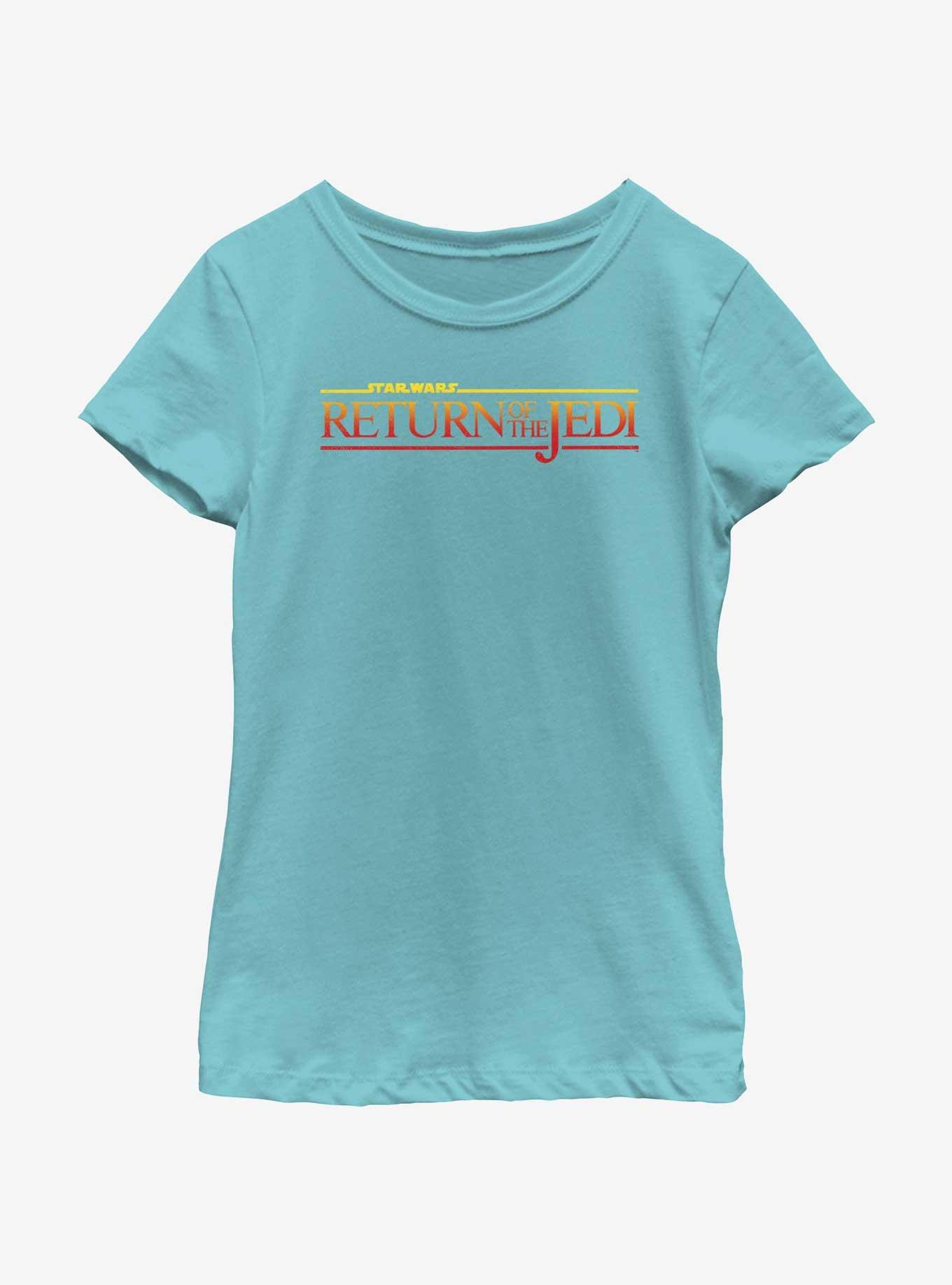 Star Wars Return Of The Jedi Sunset Logo Youth Girls T-Shirt, TAHI BLUE, hi-res