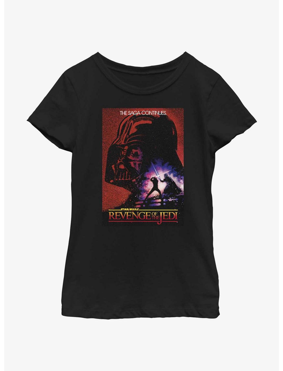 Star Wars Return Of The Jedi The Saga Contiues Youth Girls T-Shirt, BLACK, hi-res