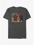 Star Wars Return Of The Jedi Stained Glass Character PanelsT-Shirt, CHARCOAL, hi-res