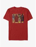 Star Wars Return Of The Jedi Stained Glass Character PanelsT-Shirt, RED, hi-res