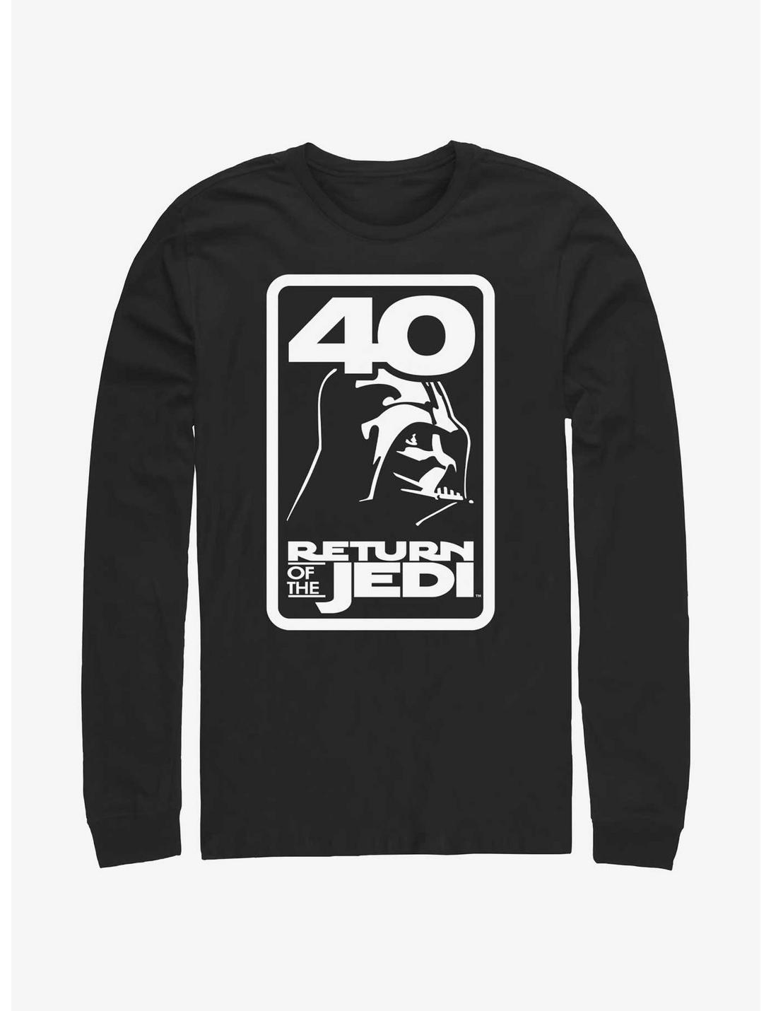 Star Wars Return Of The Jedi 40th Anniversary Badge Long-Sleeve T-Shirt, BLACK, hi-res