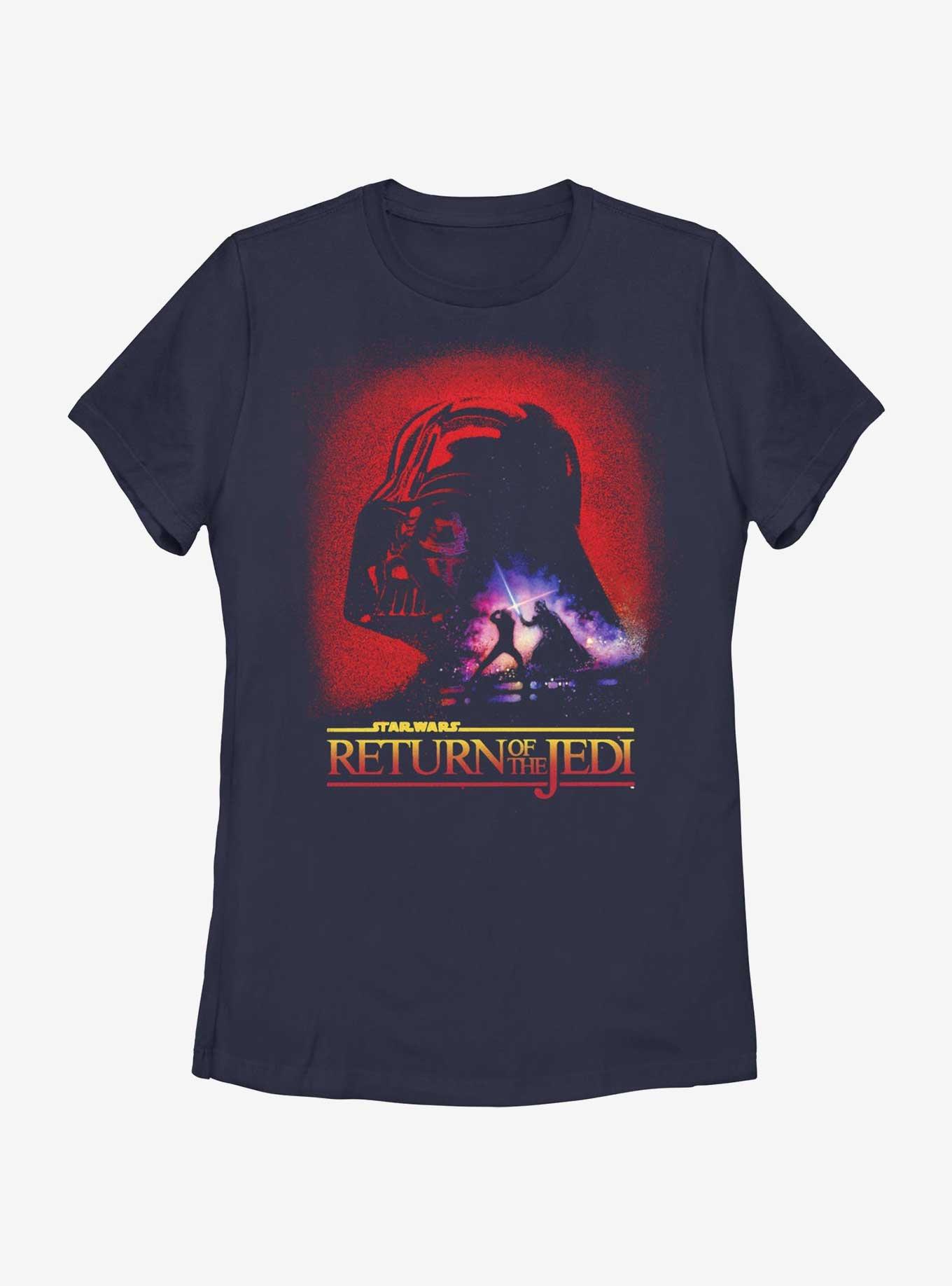 Star Wars Return Of The Jedi Duel Womens T-Shirt, NAVY, hi-res