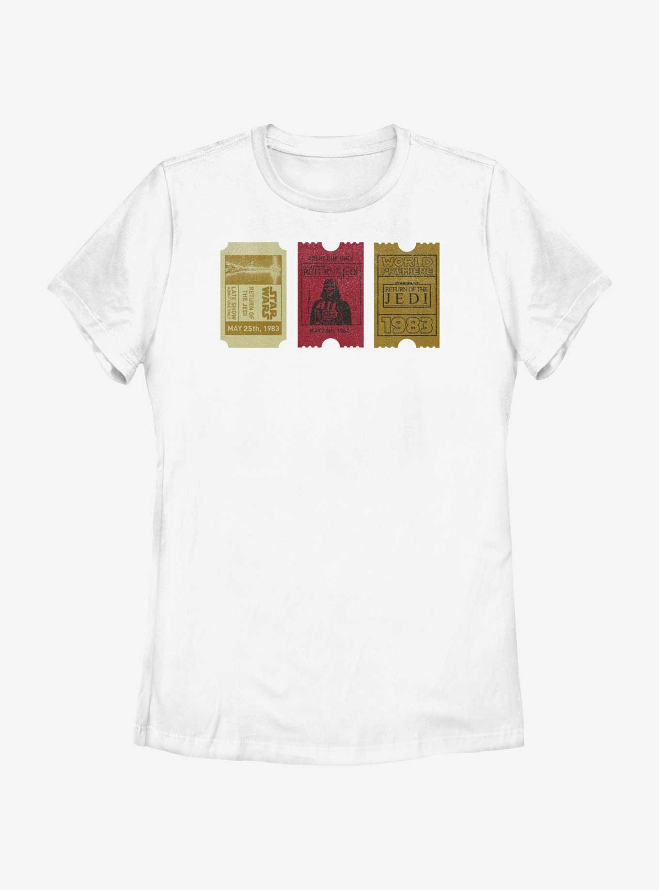 Star Wars Return Of The Jedi Movie Ticket Stubs Print Womens T-Shirt, , hi-res