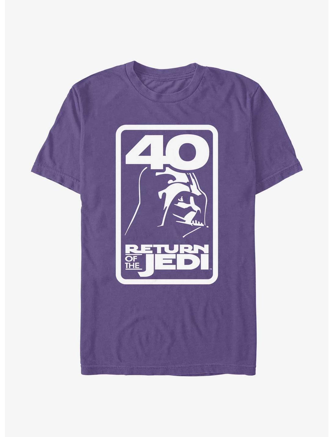 Star Wars Return Of The Jedi 40th Anniversary Badge T-Shirt, PURPLE, hi-res