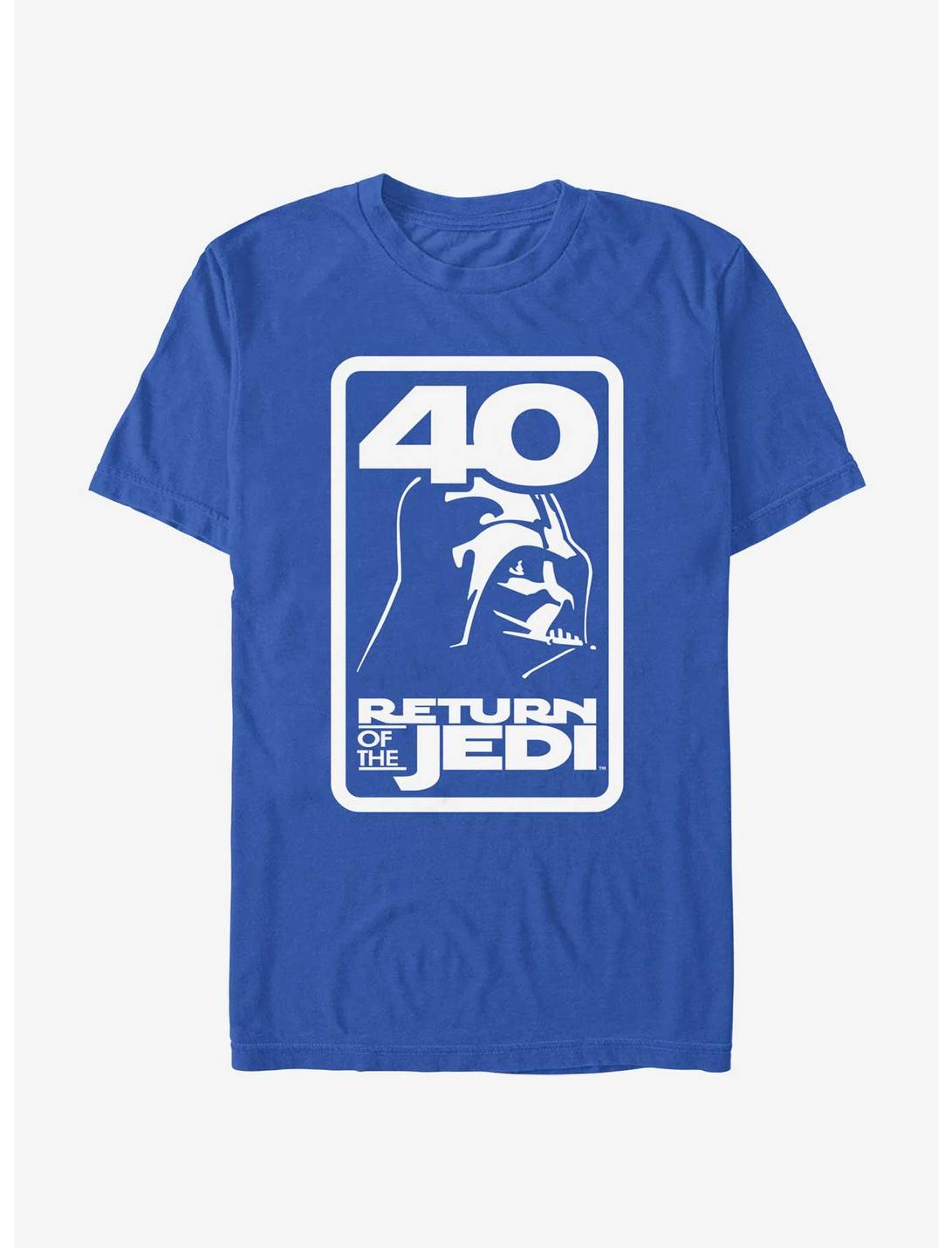 Star Wars Return Of The Jedi 40th Anniversary Badge T-Shirt, ROYAL, hi-res