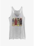 Star Wars Return Of The Jedi Stained Glass Character PanelsWomens Tank Top, WHITE HTR, hi-res