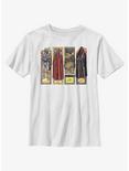 Star Wars Return Of The Jedi Stained Glass Character PanelsYouth T-Shirt, WHITE, hi-res