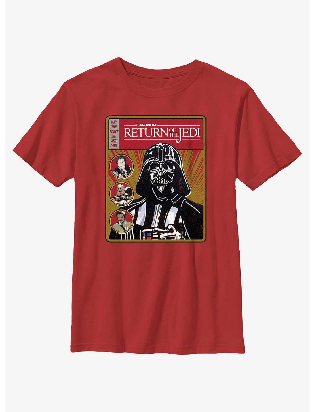 Star Wars Return Of The Jedi Vader Cover Youth T-Shirt, RED, hi-res