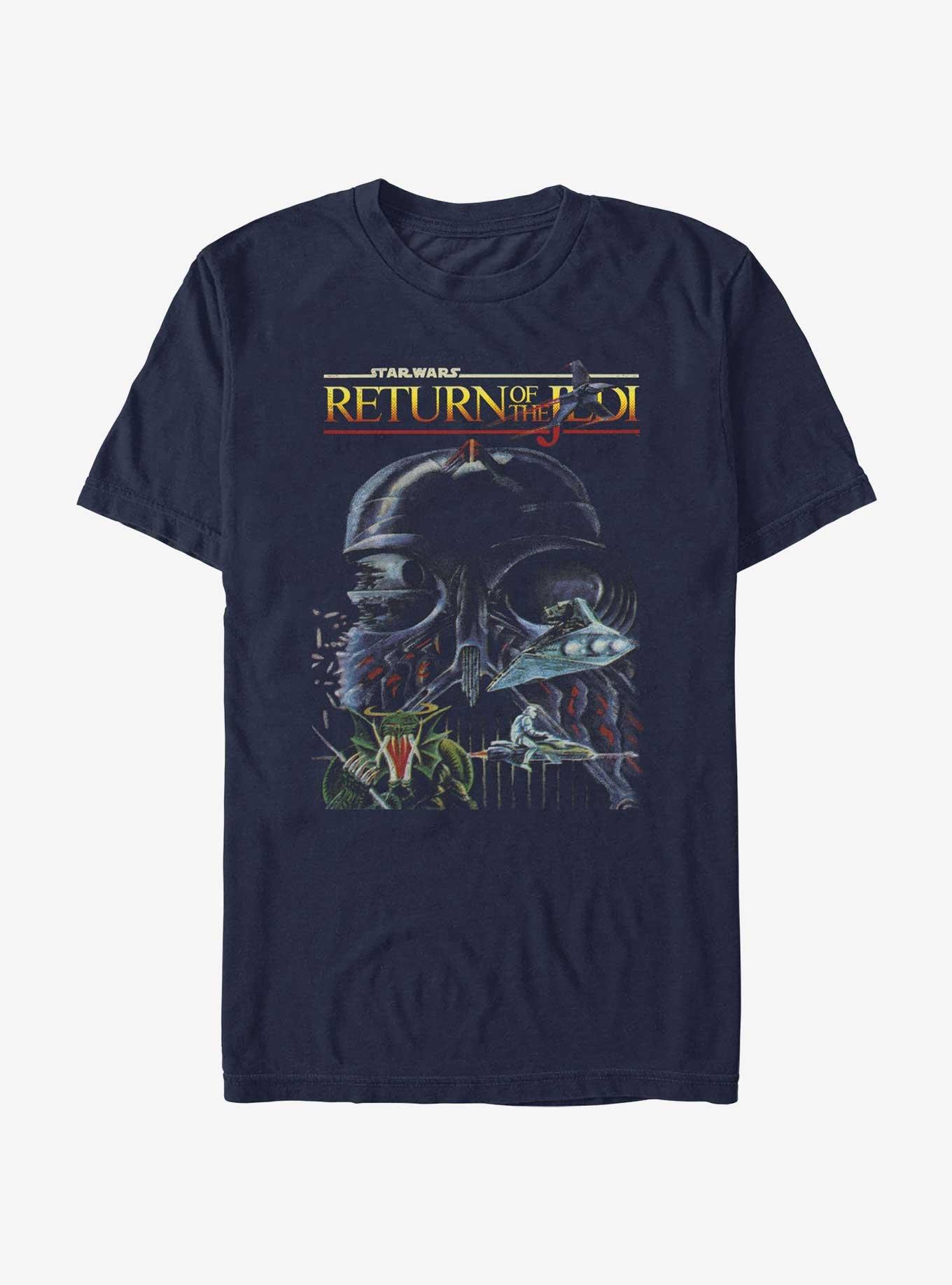 Star Wars Return Of The Jedi Concept Art Poster T-Shirt, NAVY, hi-res