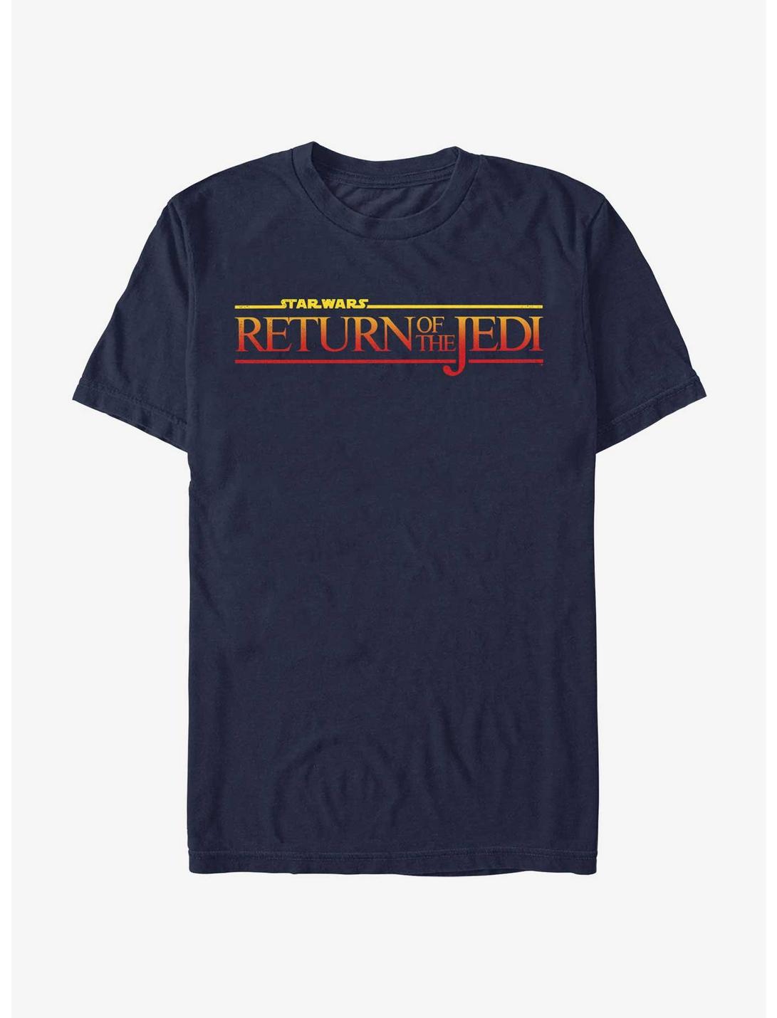 Star Wars Return Of The Jedi Sunset Logo T-Shirt, NAVY, hi-res