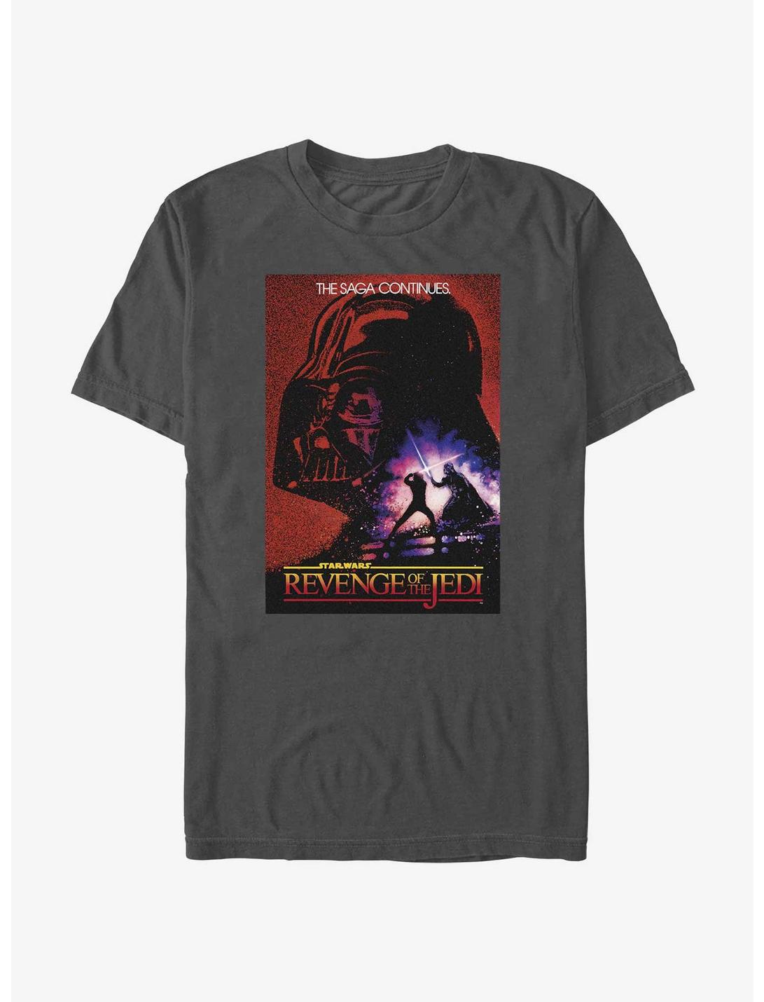 Star Wars Return Of The Jedi The Saga Contiues T-Shirt, CHARCOAL, hi-res