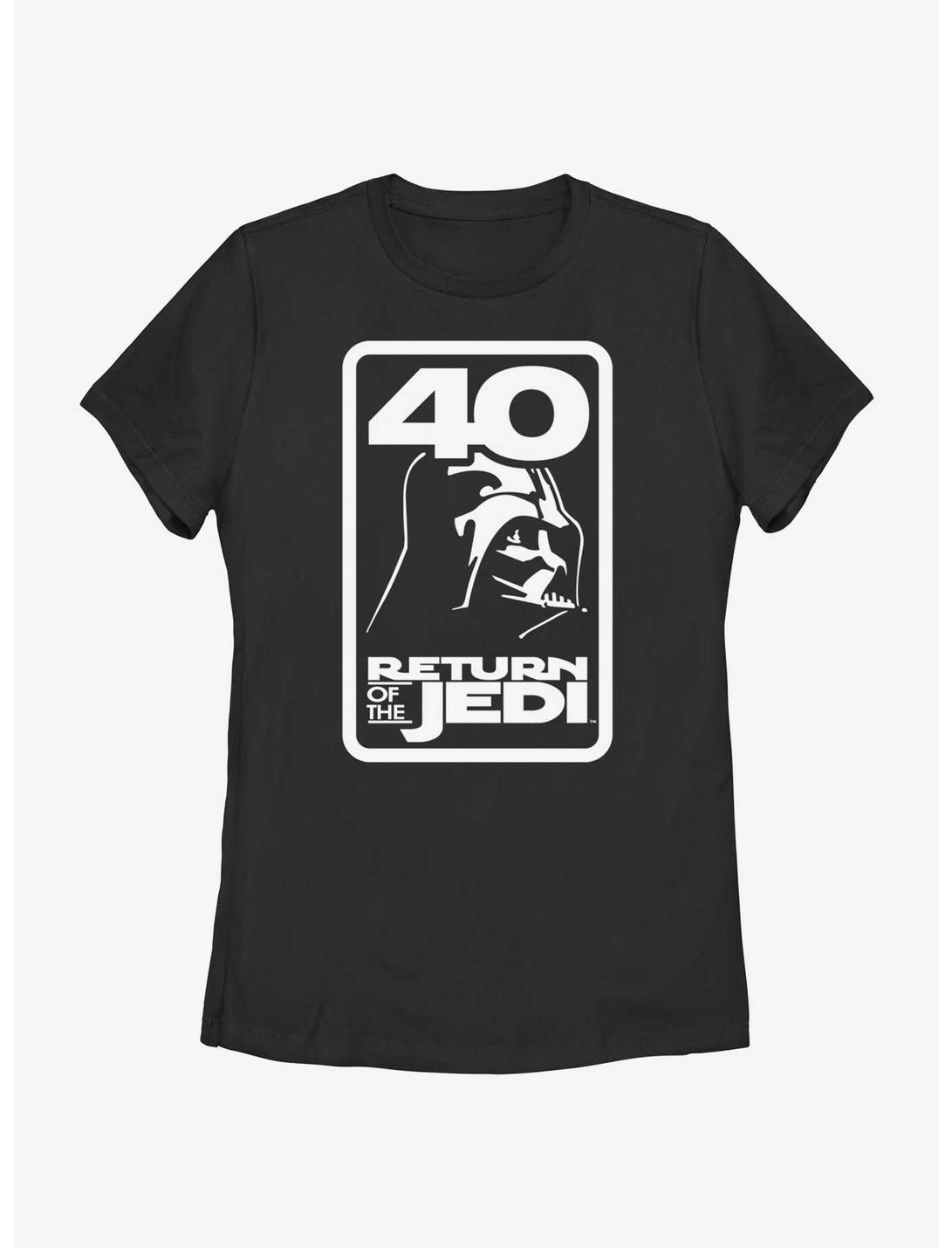 Star Wars Return Of The Jedi 40th Anniversary Badge Womens T-Shirt, BLACK, hi-res