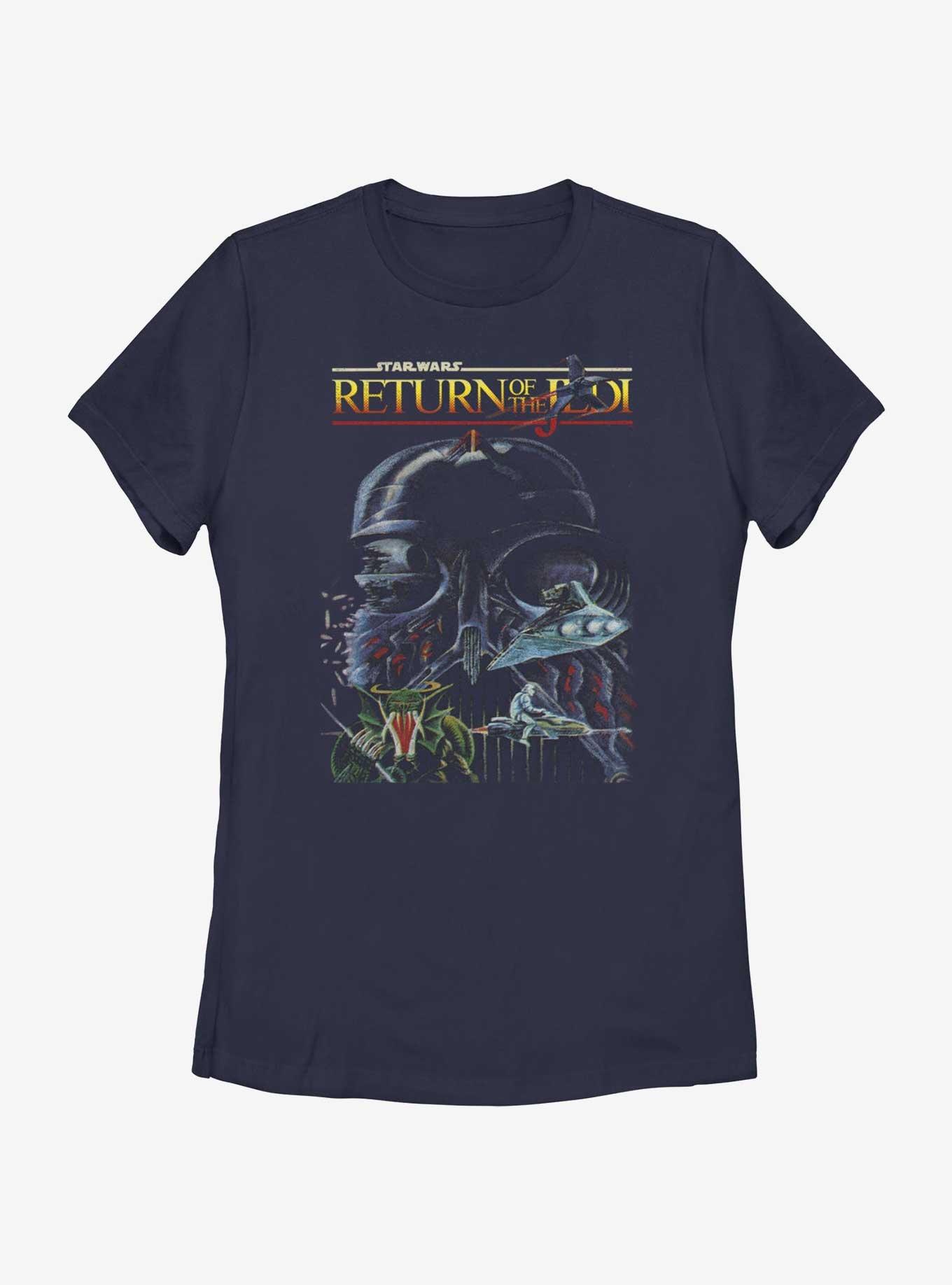 Star Wars Return Of The Jedi Concept Art Poster Womens T-Shirt, NAVY, hi-res