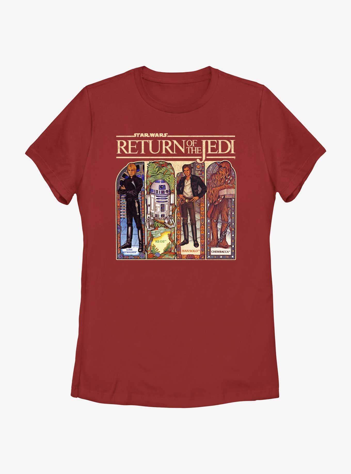 Star Wars Return Of The Jedi Stained Glass Characters Womens T-Shirt, , hi-res