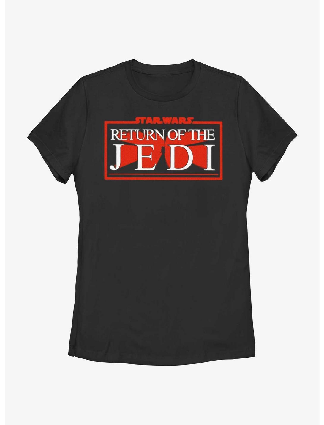 Star Wars Return Of The Jedi Title Logo Womens T-Shirt, BLACK, hi-res