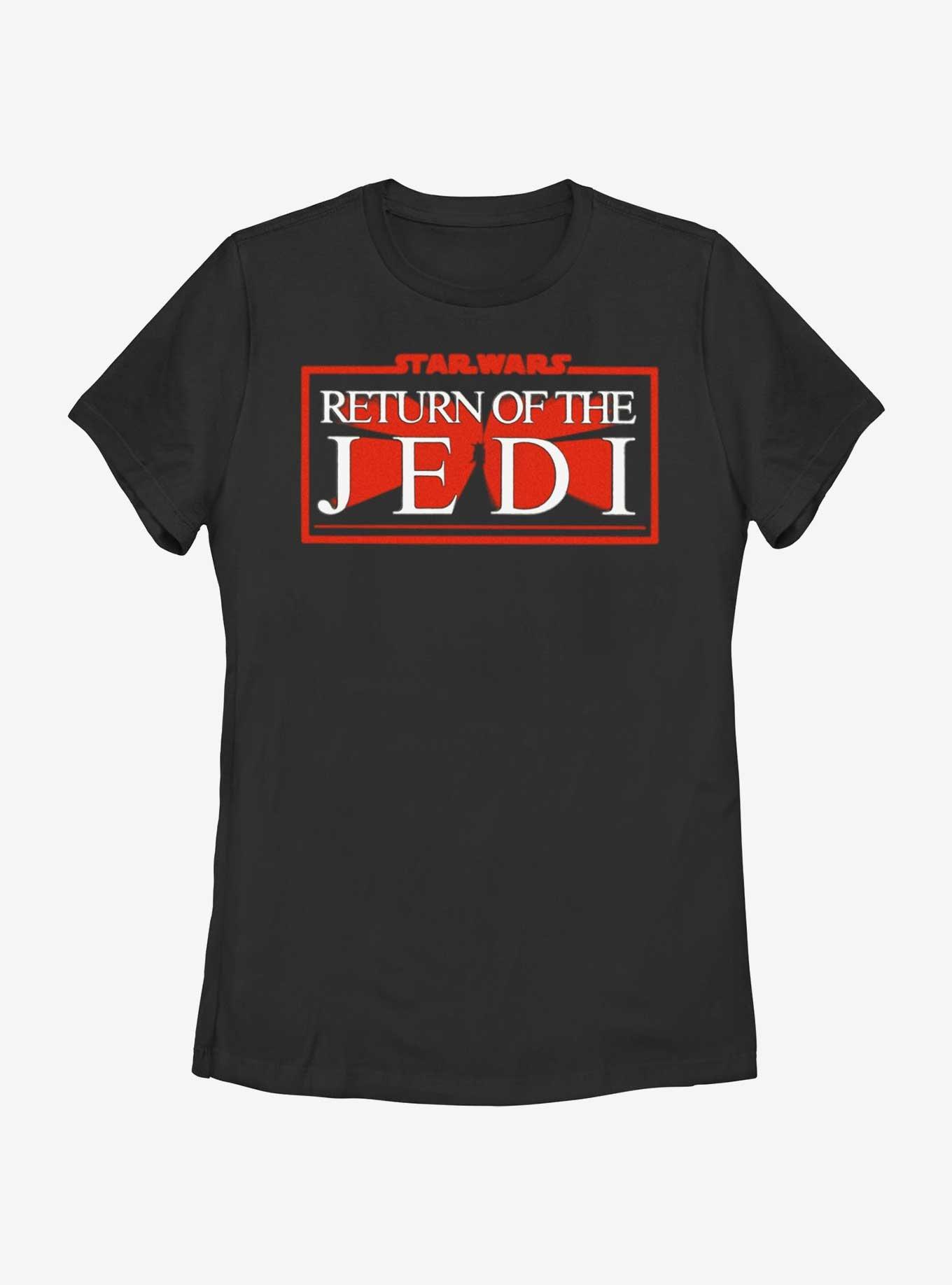 Star Wars Return Of The Jedi Title Logo Womens T-Shirt, BLACK, hi-res